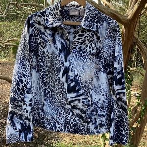 Chico's Cotton Crop Jacket Artistic Casual